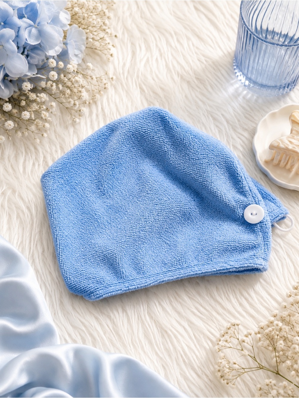 BLUE HAIR TOWEL